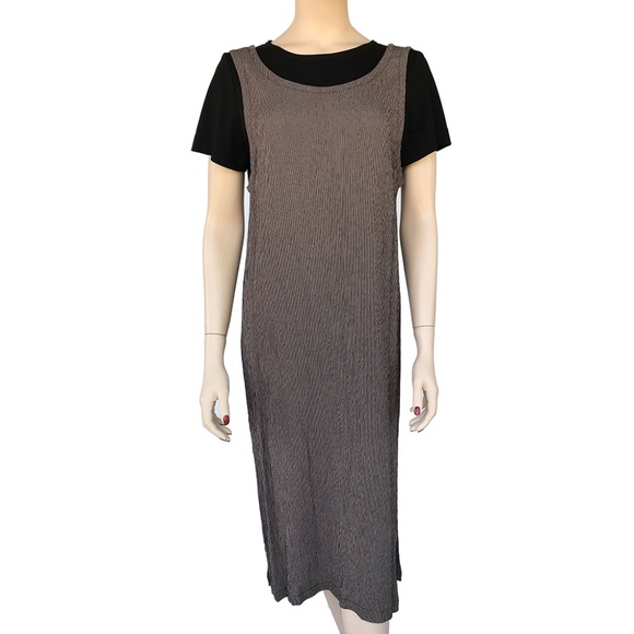SOLD  Norton McNaughton Slinky Colorblock Dress Size PS - Picture 1 of 4
